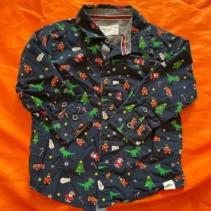 Christmas collared shirt- long sleeve